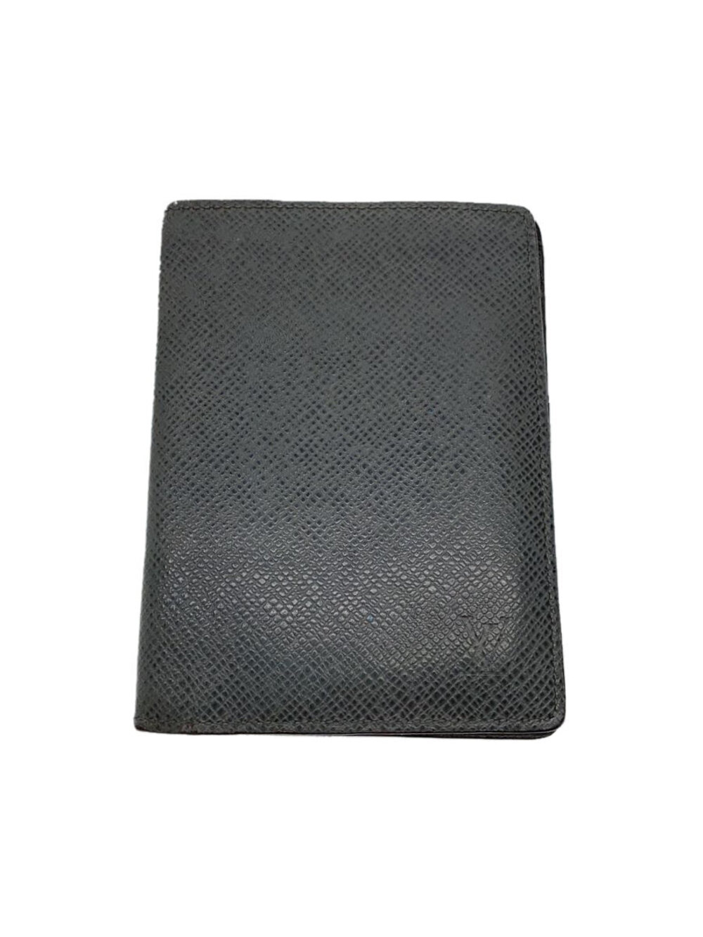 LOUIS VUITTON Porte Cartes Billers Taiga Gray Leather Gray